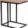Flash Furniture Aurora Rustic Wood Grain Finish Side Table With Black Metal Cantilever Base -GDF sofa Shop home design 23