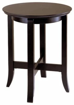 Winsome Trading, Inc Toby Round Accent End Table, Espresso