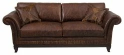 Artistic Leathers Rustic Top Grain Leather Sofa