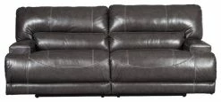 Ashley Furniture Industries Ashley Furniture McCaskill Leather Reclining Sofa In Gray
