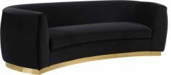 Meridian Furniture Julian Velvet Sofa, Black