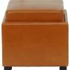Safavieh Bobbi Tray Storage Ottoman, Saddle -GDF sofa Shop home design 66