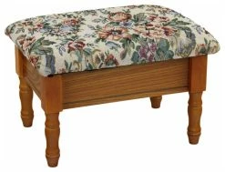 Megahome Footstool With Storage, Oak